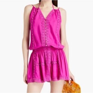 NWT Melissa Odabash Chelsea Fuchsia Embellished Dress or Swim Coverup -Sz M